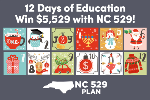 12 días de educación: ¡Gane $5,529 con NC 529!