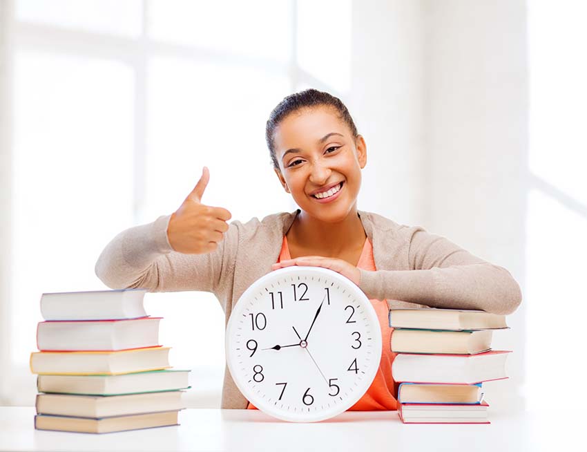 Student Book Stacks Clock