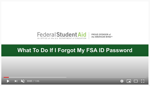 What To Do If I Forgot My FSA ID Password