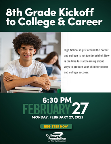 8th Grade Kickoff to College and Career - 2/27/23 at 6:30pm